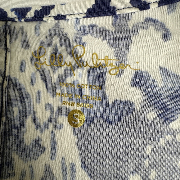 Lilly Pulitzer Women's Blue Ocean Ridge Ikat Dress Size S Preppy Old Money Vibes - Picture 12 of 12